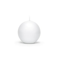 Kulatá svíčka bílá 6 cm